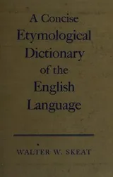 Cover of Concise Etymological Dictionary
