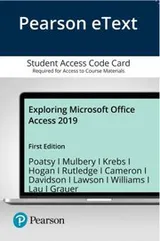 Cover of Pearson EText Exploring Microsoft Office Access 2019 -- Access Card