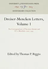 Cover of Dreiser-Mencken Letters, Volume 1