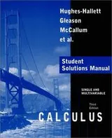 Cover of Student solutions manual to accompany Calculus