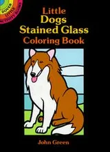 Cover of Little Dogs Stained Glass Coloring Book
