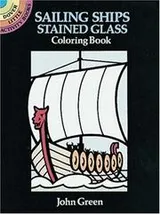 Cover of Sailing Ships Stained Glass Coloring Book