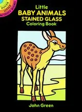 Cover of Little Baby Animals Stained Glass Coloring Book