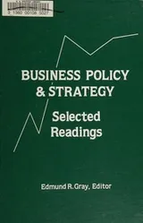 Cover of Business policy and strategy