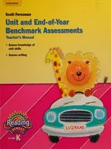 Cover of Kindergarten unit and end-of-year benchmark assessments teacher's manual