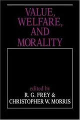 Cover of Value, welfare, and morality