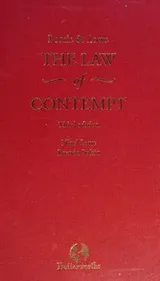 Cover of The law of contempt