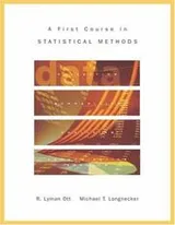 Cover of A First Course in Statistical Methods