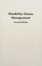 Cover of Disability claims management