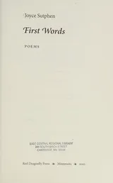 Cover of First words