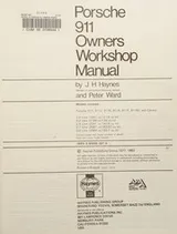 Cover of Porsche 911 owners workshop manual