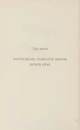 Cover of Honor krwi