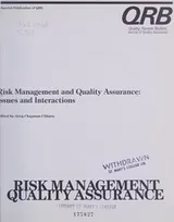 Cover of Risk management and quality assurance