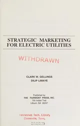 Cover of Strategic marketing for electric utilities