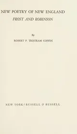 Cover of New poetry of new England