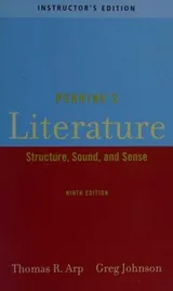 Cover of Perrine's literature--structure, sound and sense--Ninth edition