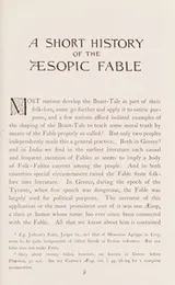 Cover of Jacobs's fables of Aesop