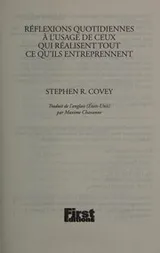 Cover of Réflexions quotidiennes à l'usage de ceux qui réalisent tout ce qu'ils entreprennent