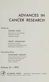 Cover of Advances in Cancer Research, Volume 21
