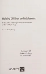 Cover of Helping children and adolescents