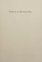 Cover of Tribute to Octavio Paz