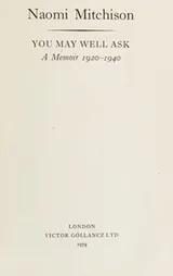 Cover of You may well ask