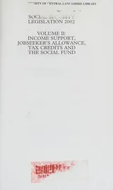 Cover of Social security legislation 2002