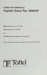 Cover of Capital gains tax 2008/09