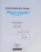 Cover of Contemporary issues in business ethics
