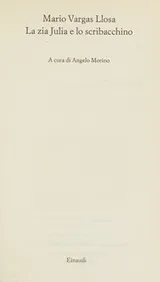 Cover of La zia Julia e lo scribacchino