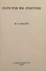 Cover of A Clue for Mr. Fortune