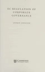 Cover of EC Regulation of Corporate Governance