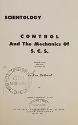 Cover of Scientology control and the mechanics of S.C.S.