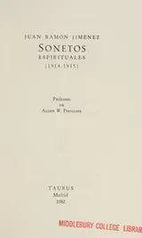 Cover of Sonetos espirituales (1914-1915)