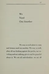 Cover of We need one another