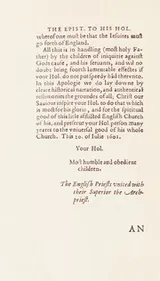 Cover of A briefe apologie ; [and, An appendix to the Apologie]