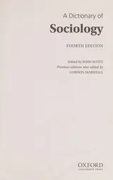 Cover of Dictionary of Sociology
