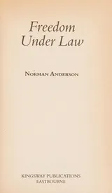 Cover of Freedom under law