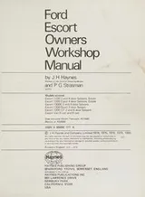 Cover of Ford Escort 1968-74 Owner's Workshop Manual