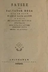 Cover of Satire di Salvatore Rosa