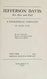 Cover of Jefferson Davis: his rise and fall