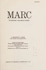 Cover of MARC, its history and implications
