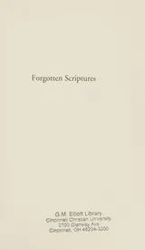 Cover of Forgotten scriptures
