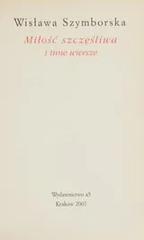Cover of Miłość szczęśliwa i inne wiersze