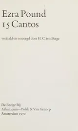 Cover of 15 cantos