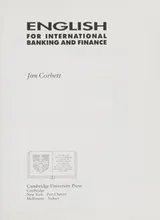 Cover of English for International Banking and Finance Student's book (Cambridge Professional English)