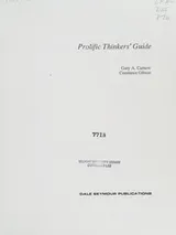 Cover of Prolific thinkers' guide
