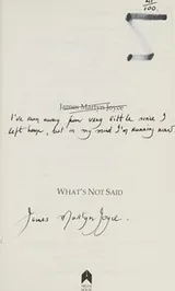 Cover of What's Not Said