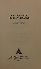 Cover of A Farewell to Blackoaks