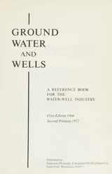 Cover of Ground water and wells